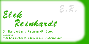 elek reinhardt business card